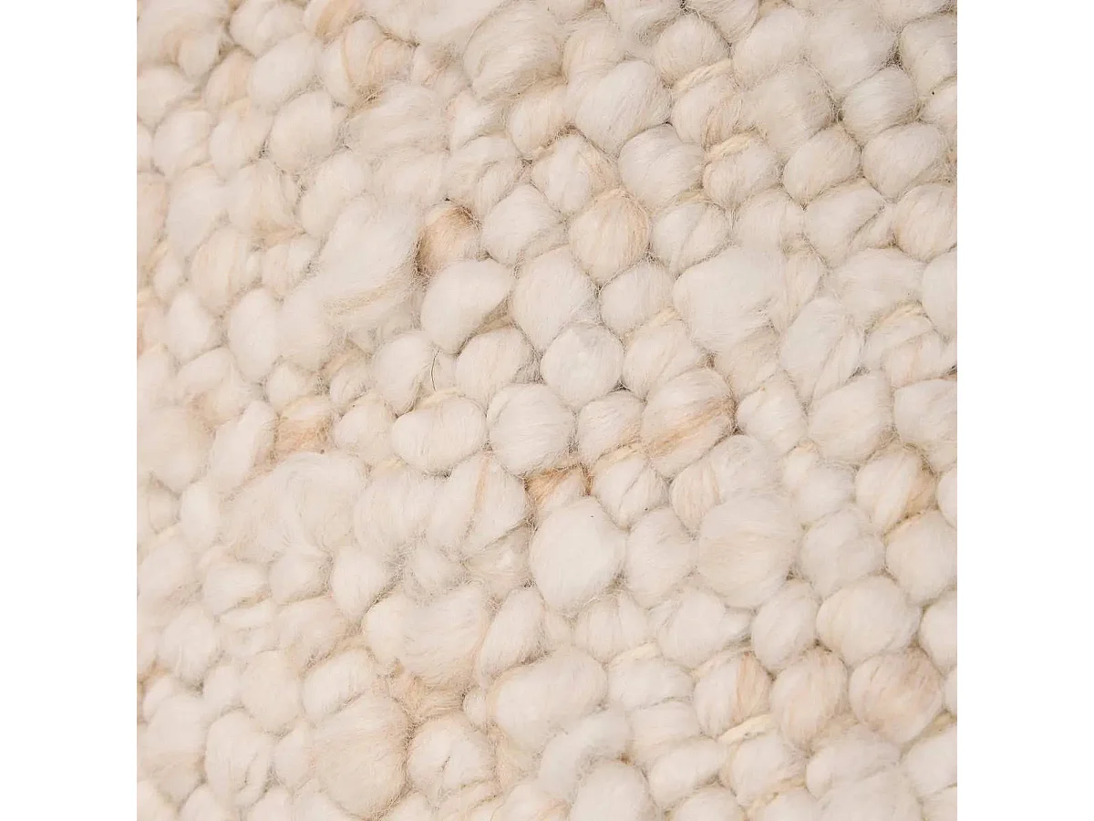 Coussin Déco Effet Laine "Volna" 30x50cm Ivoire