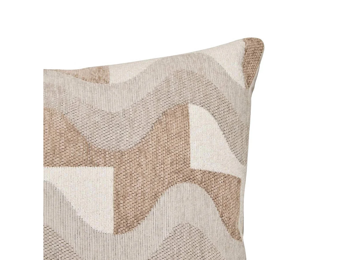 Coussin en Jacquard Chenillé "Floe" 38x58cm Beige