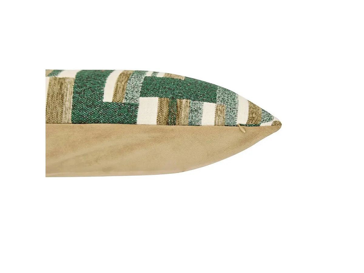 Coussin Déco en Jacquard Chenillé "Calix" 30x50cm Kaki
