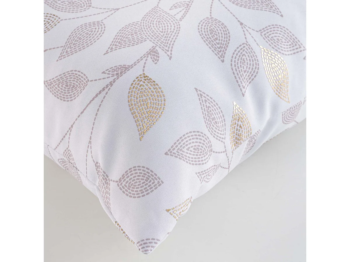 Coussin Déco Imprimé "Duchesse" 45x45cm Blanc