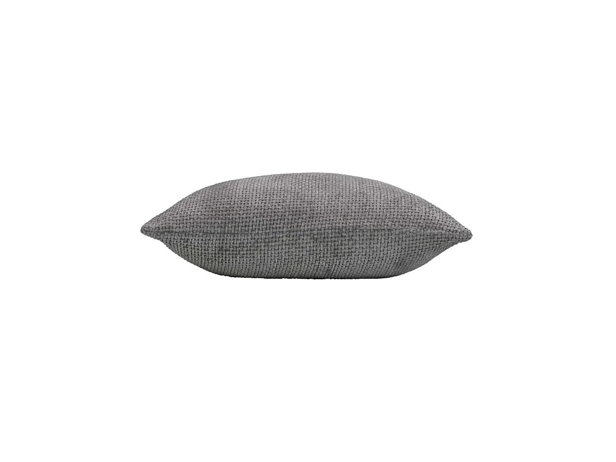 Coussin Déco en Velours Chenillé "Leo" 45x45cm Anthracite