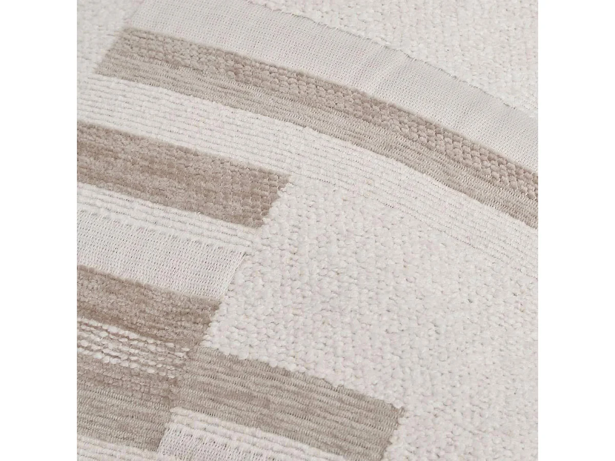 Coussin Déco en Jacquard Chenillé "Calix" 30x50cm Beige