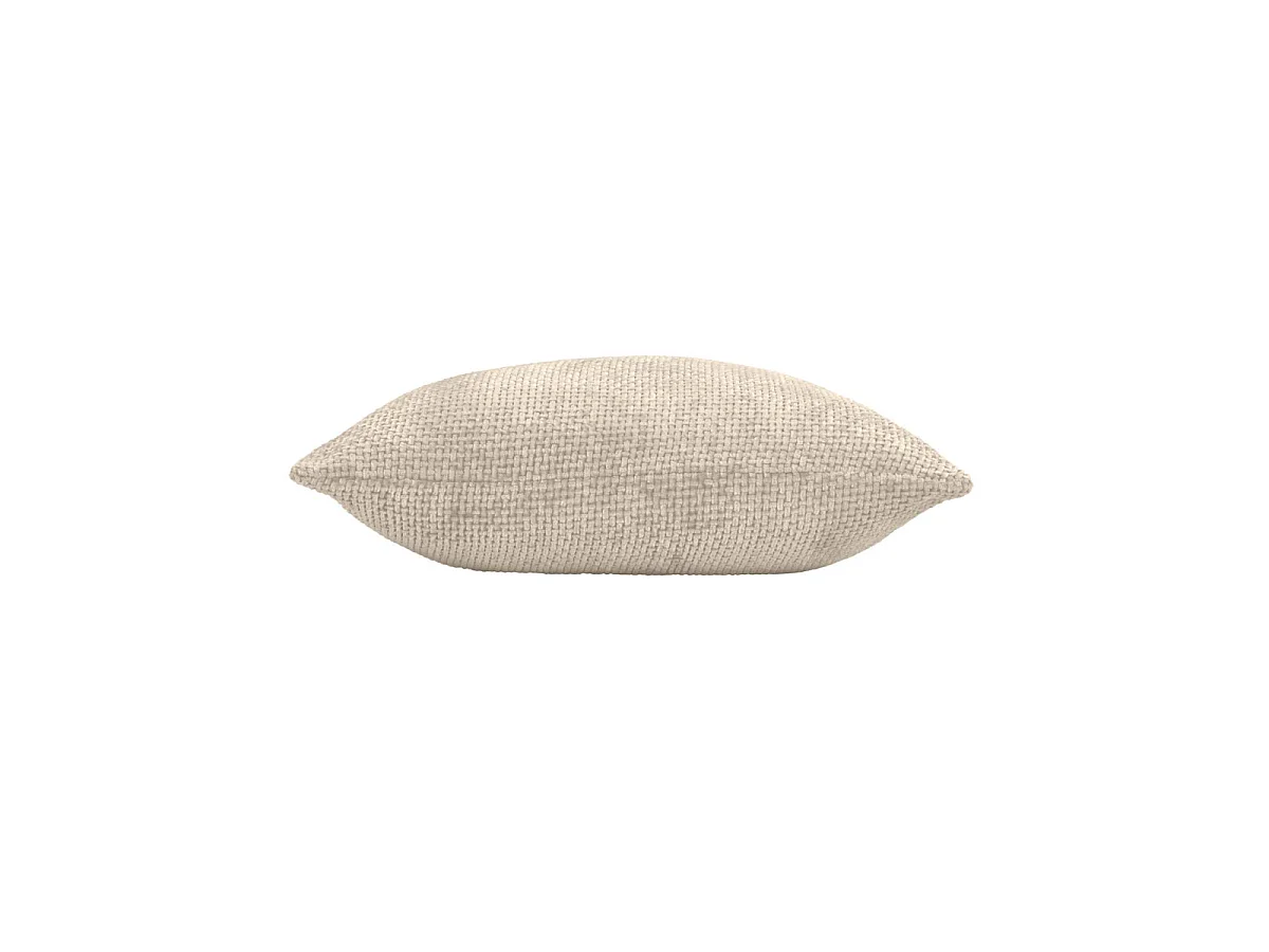 Coussin Déco en Velours Chenillé "Leo" 45x45cm Naturel