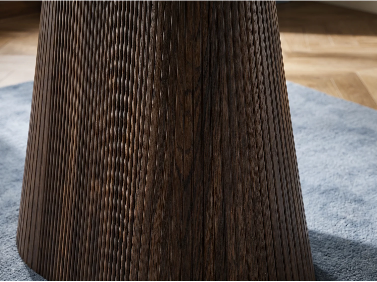 Table à manger NOVERA 150cm – Plateau en céramique et pieds finition noyer - Homeluxury