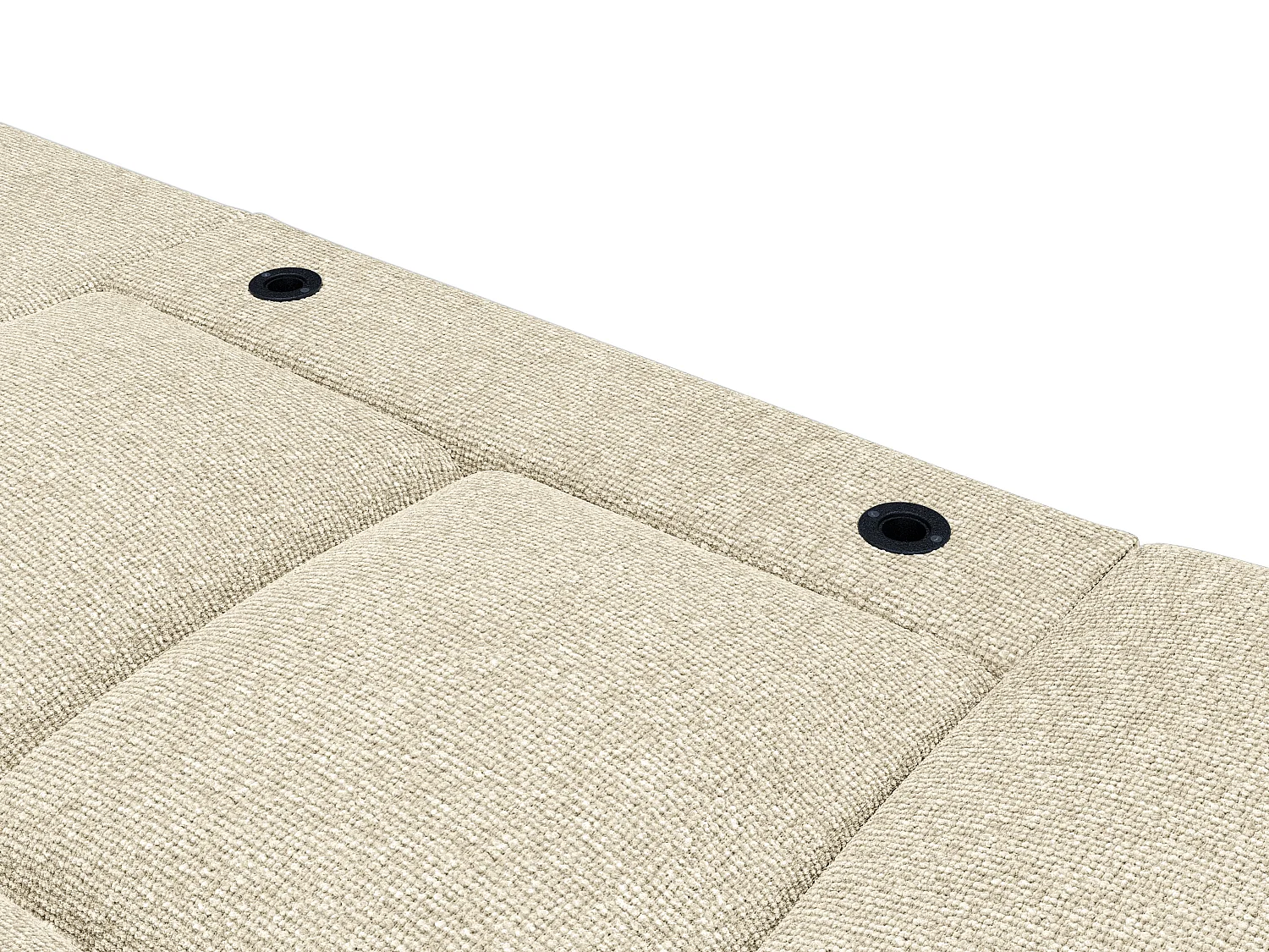 Canapé d'angle gauche  convertible en tissu texturé beige JOCIMA