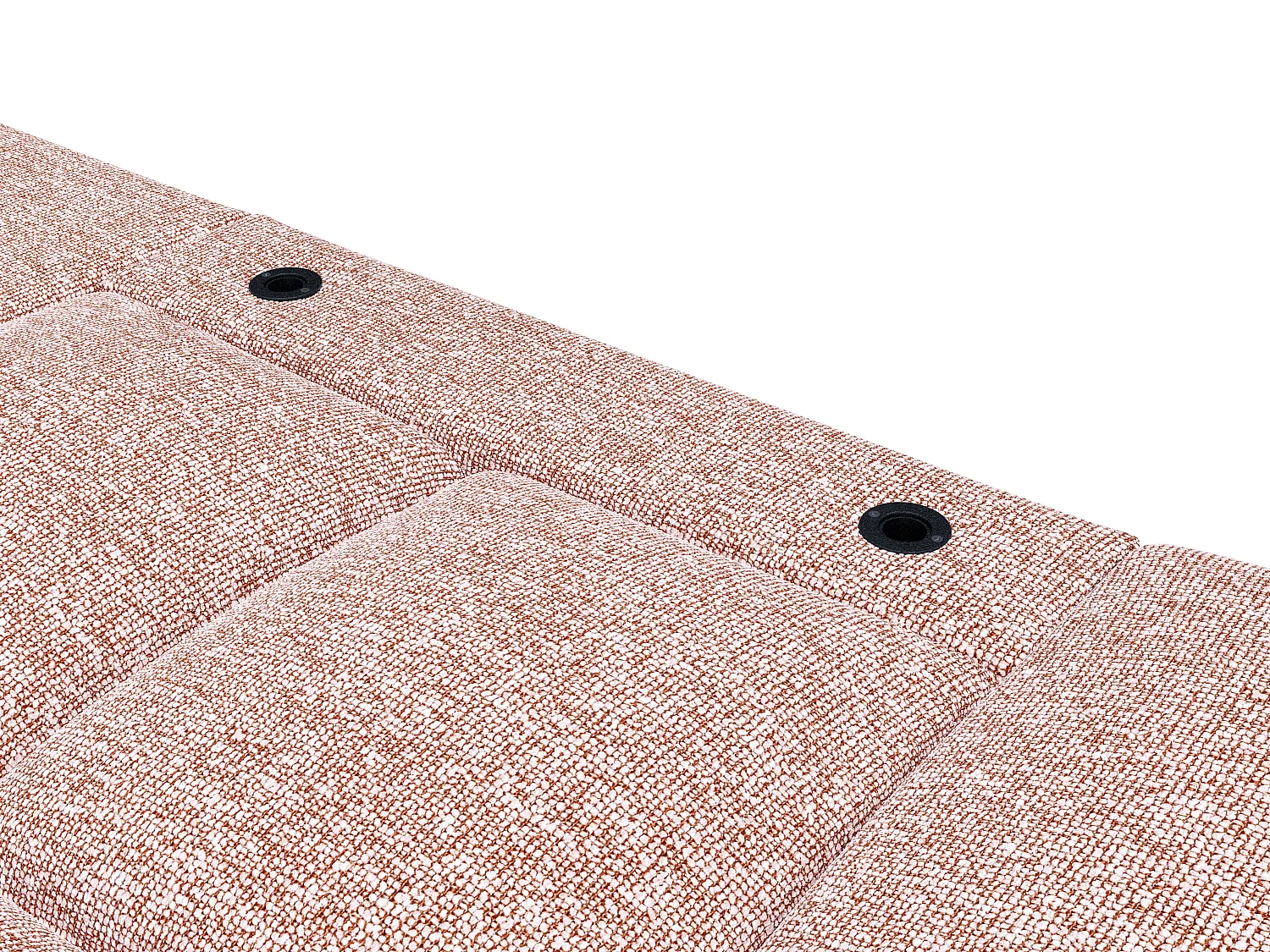 Canapé d'angle droit ouvert convertible en tissu texturé rose JOCIMA