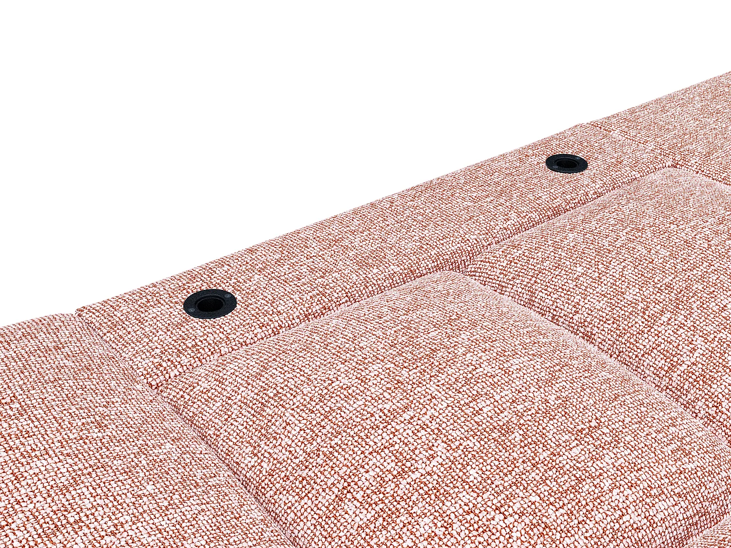 Canapé d'angle gauche ouvert convertible en tissu texturé rose JOCIMA