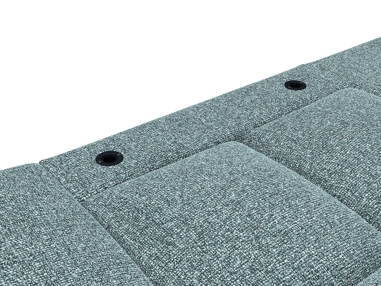 Canapé d'angle gauche  convertible en tissu texturé bleu gris JOCIMA