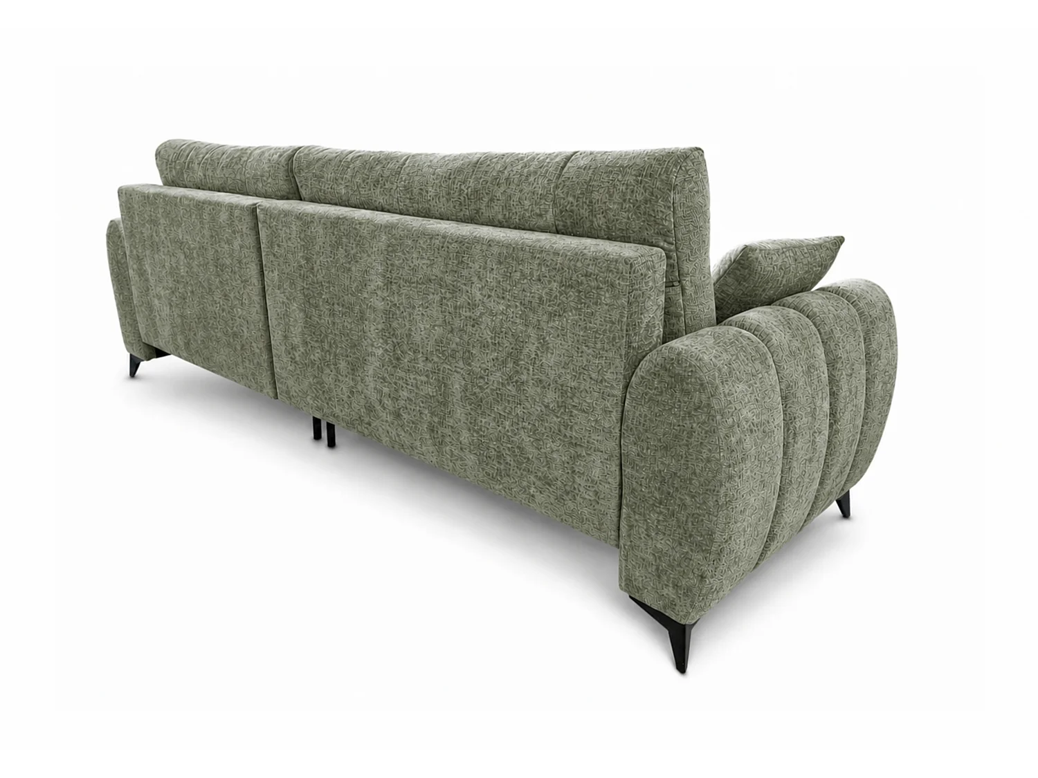 Canapé d'angle réversible 5 places CERVO XL convertible en tissu doux et délicat - vert