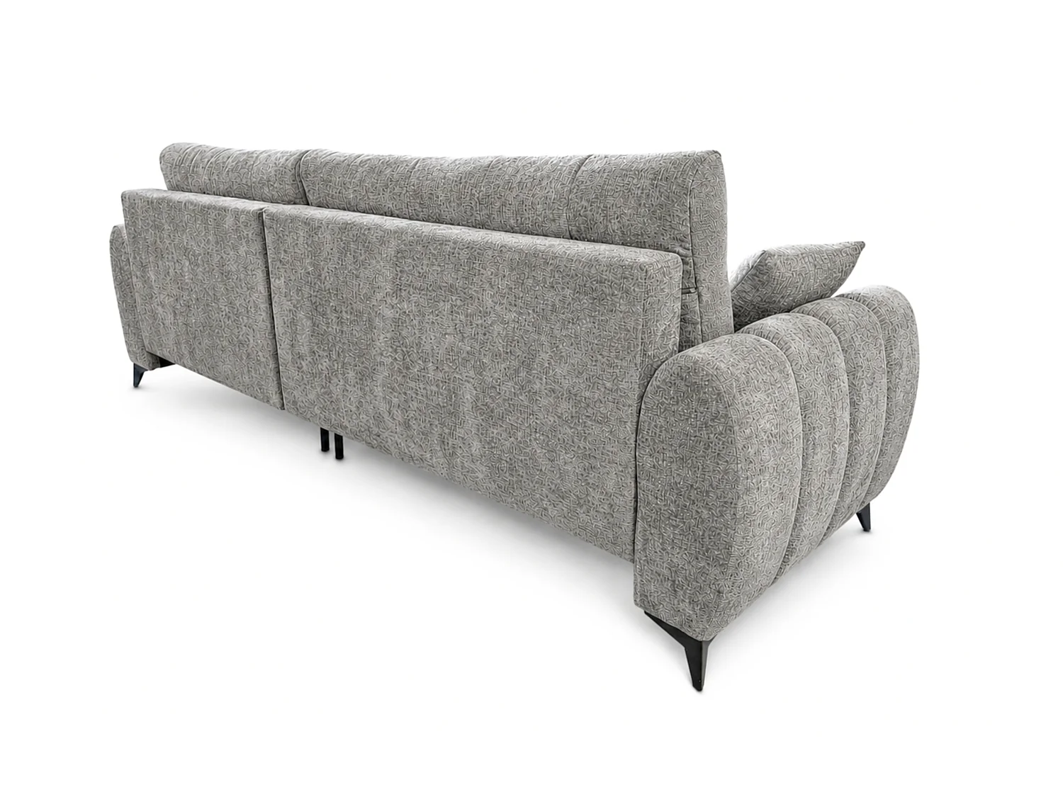 Canapé d'angle réversible 5 places CERVO XL convertible en tissu doux et délicat - gris