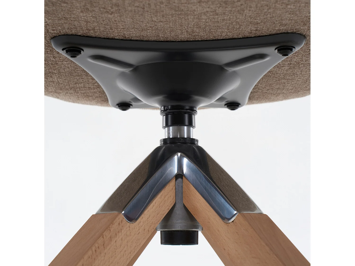 Moderne draaibare eetkamerstoelen set van 2 met stoffen bekleding en beuken poten