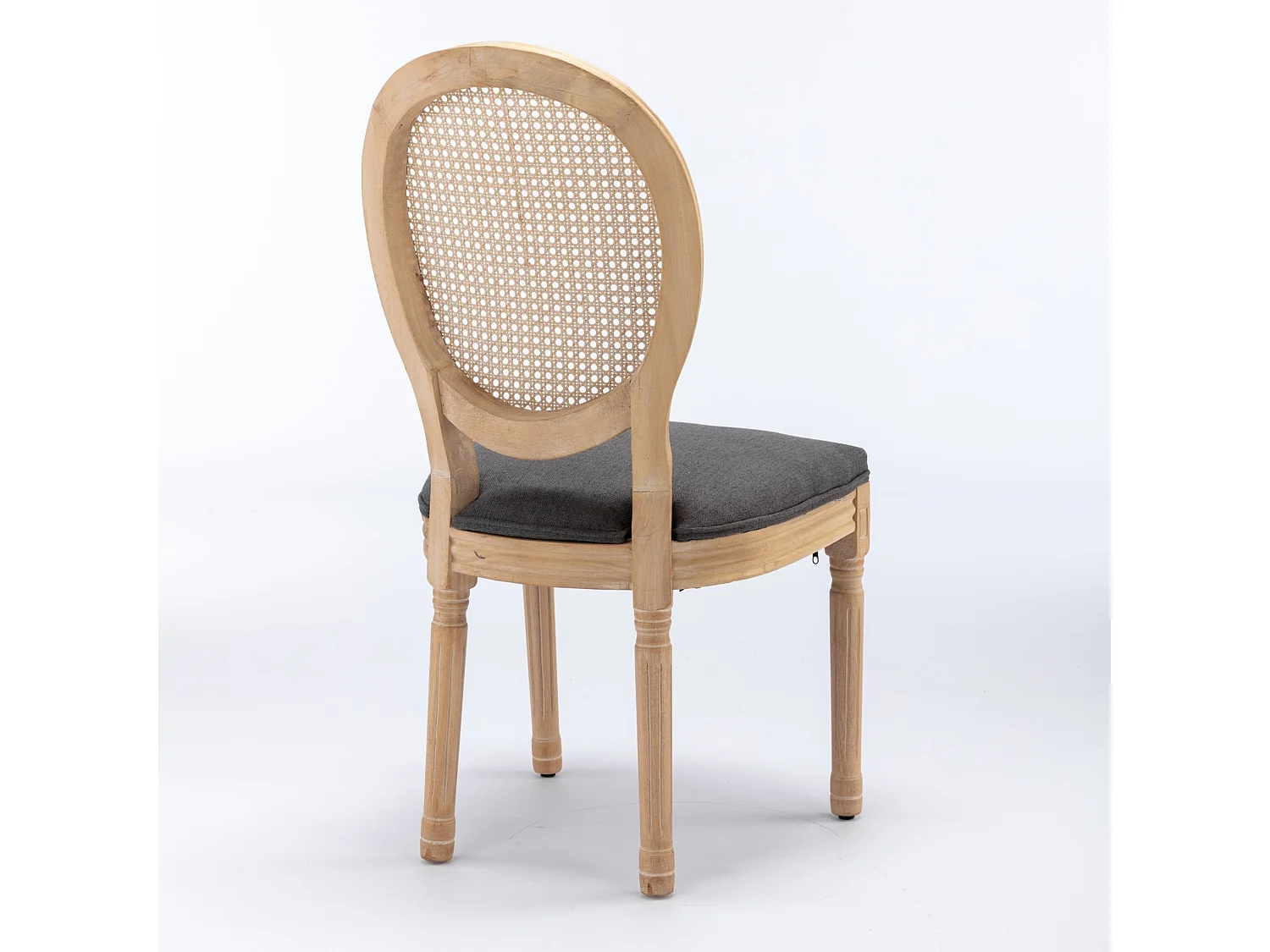 Lot de 2 chaises de salle à manger avec dossier courbé et design sans accoudoirs