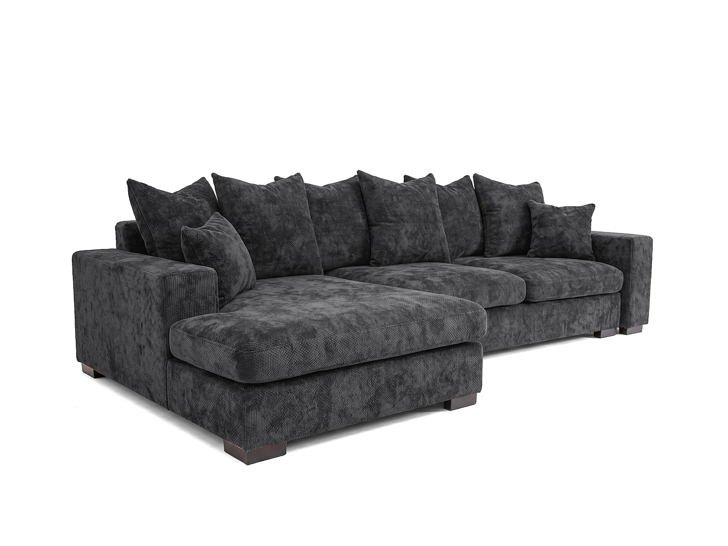 Canapé d'angle Sello L, gauche, tissu Flow, anthracite (21)