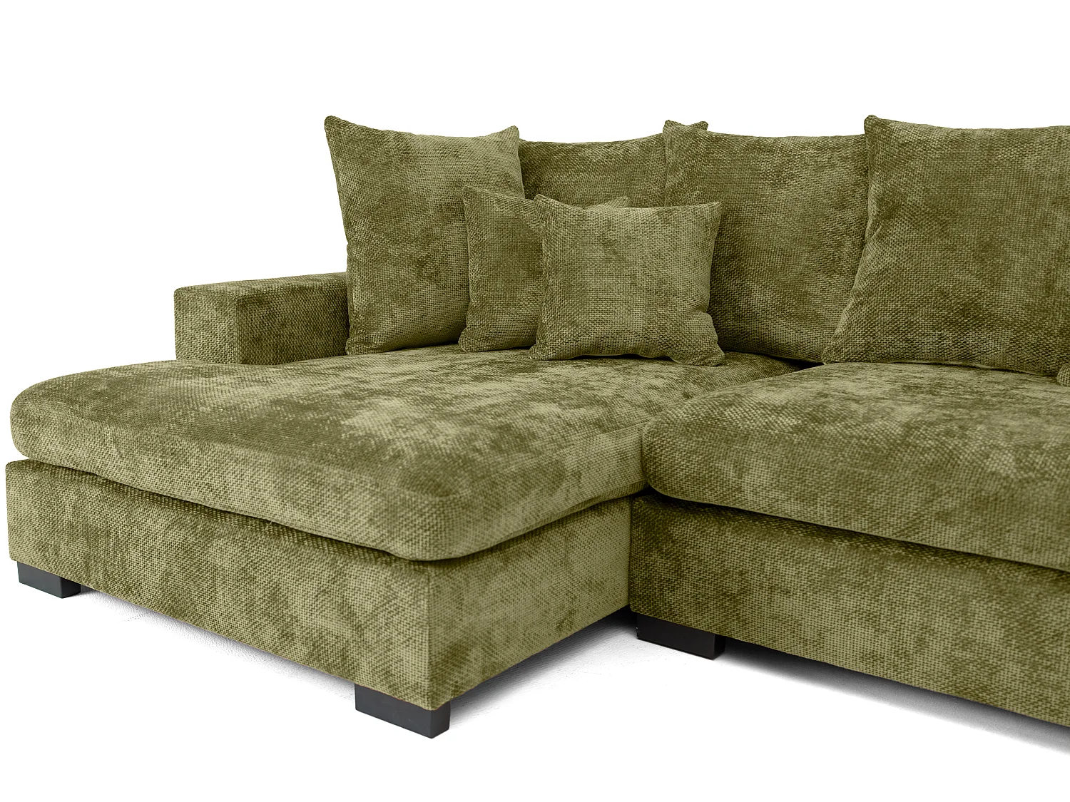 Ecksofa Sello U, Stoff Flow, grün (12)