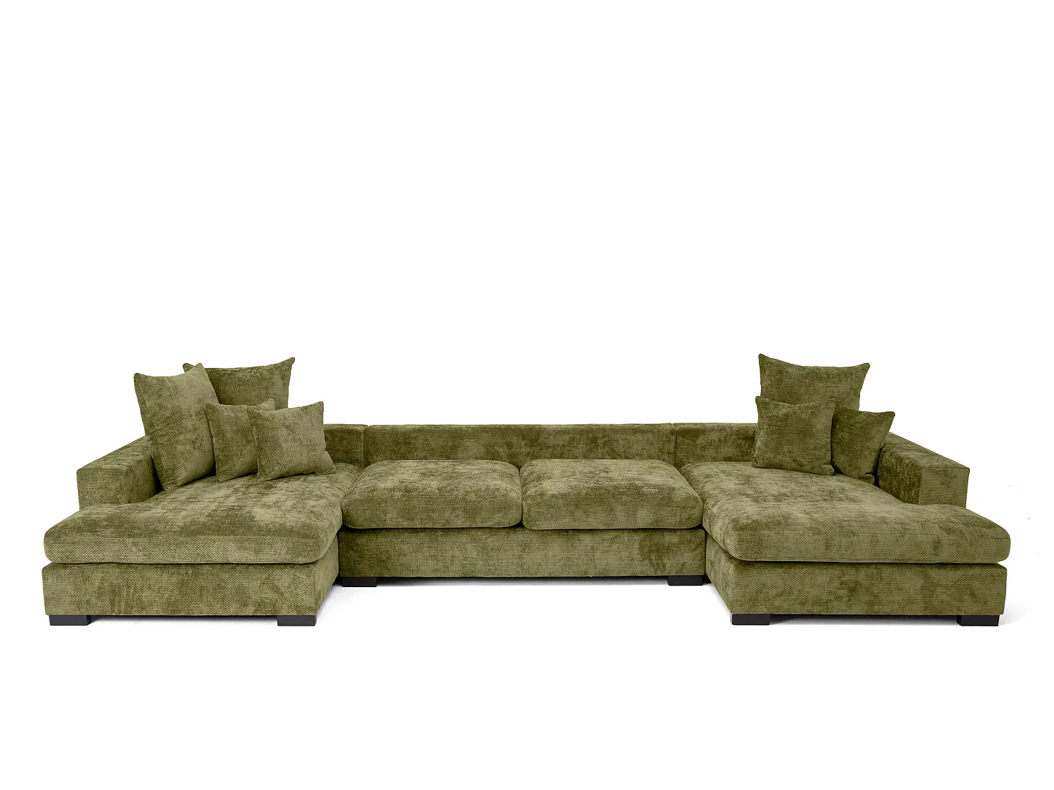 Ecksofa Sello U, Stoff Flow, grün (12)