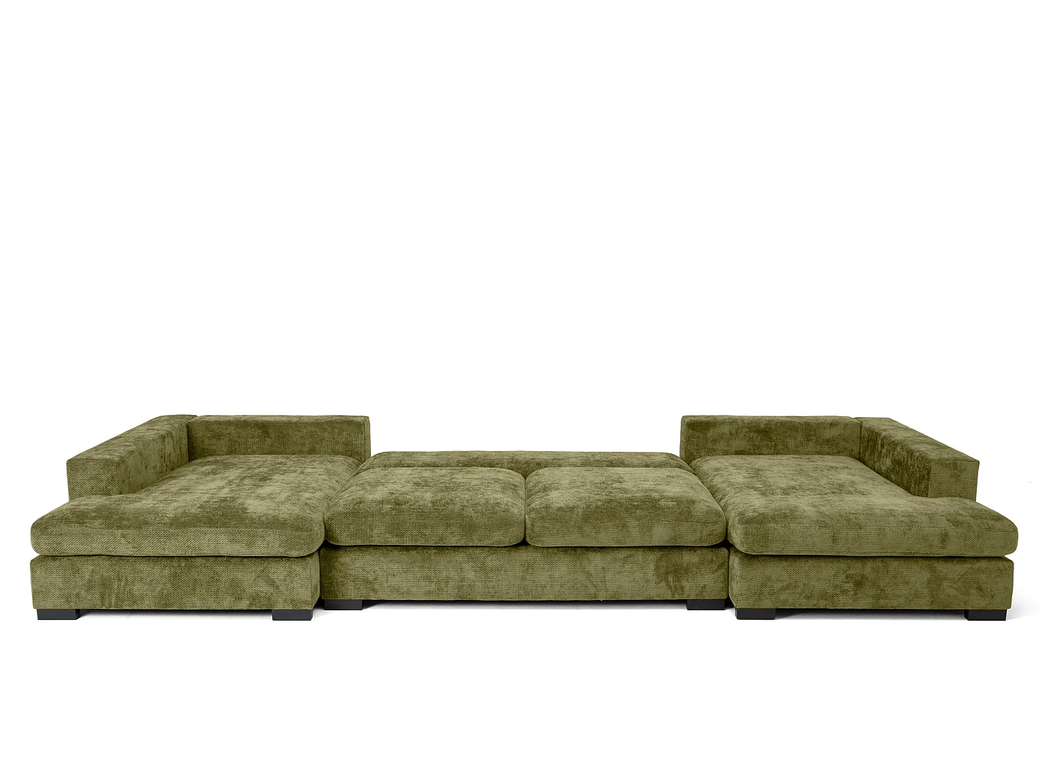 Ecksofa Sello U, Stoff Flow, grün (12)