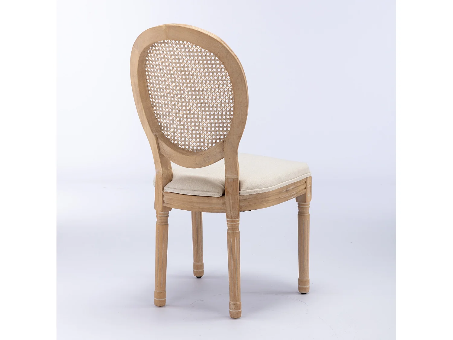 Lot de 2 chaises de salle à manger avec dossier courbé et design sans accoudoirs