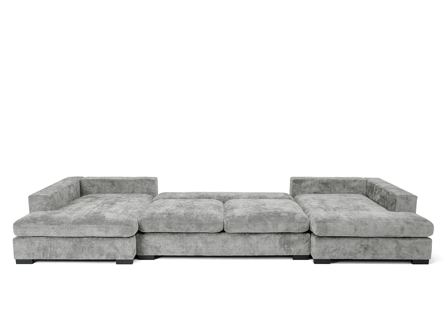 Ecksofa Sello U, Stoff Flow, grau (16)