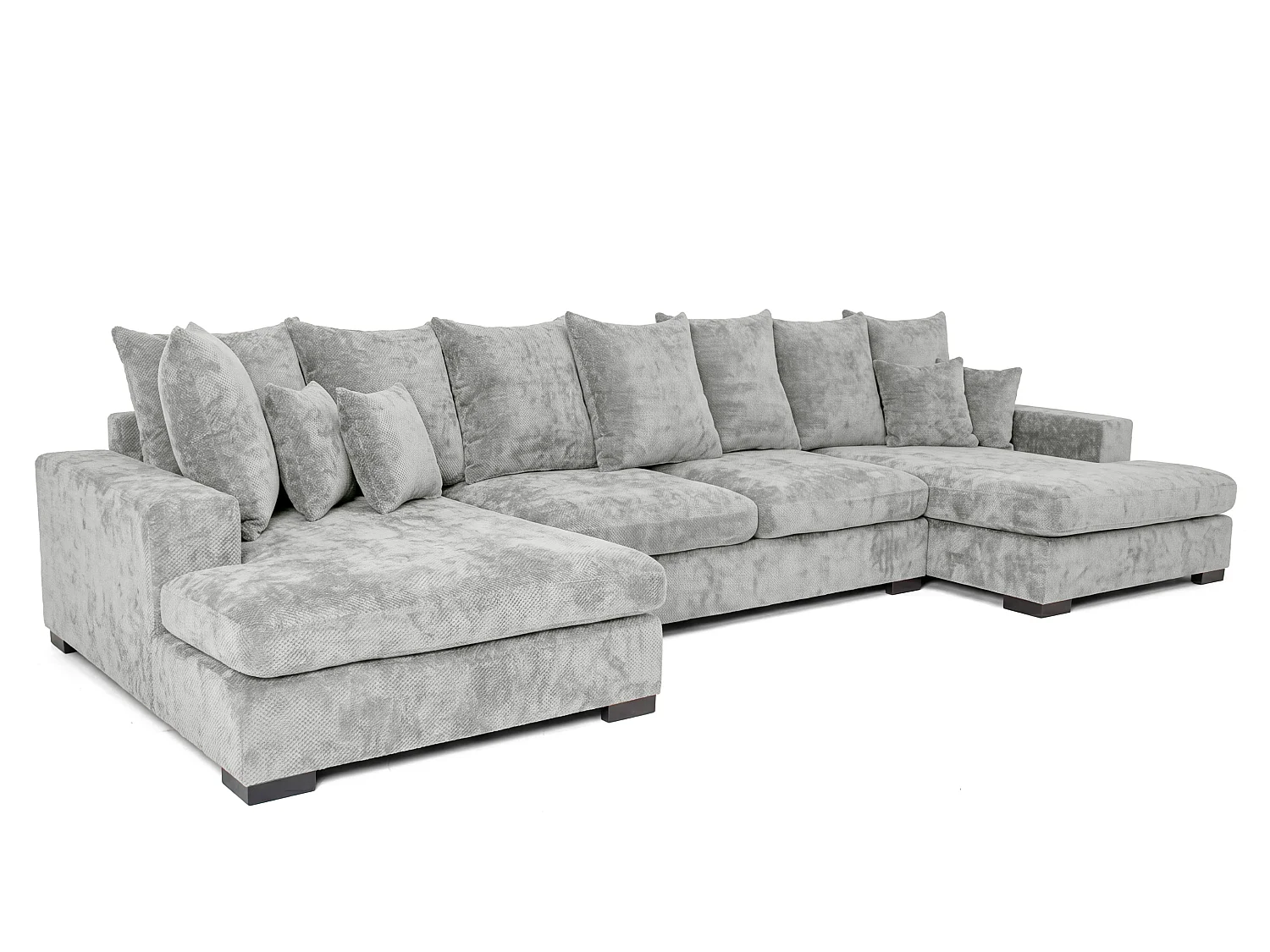 Ecksofa Sello U, Stoff Flow, grau (16)