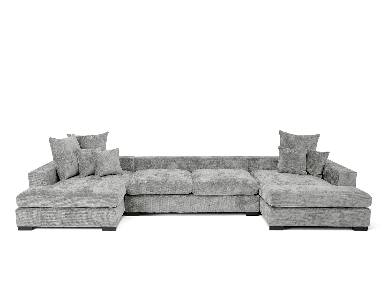 Ecksofa Sello U, Stoff Flow, grau (16)