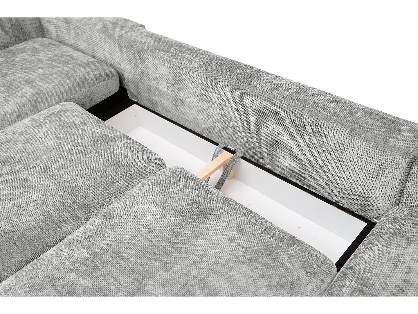 Ecksofa Sello U, Stoff Flow, grau (16)