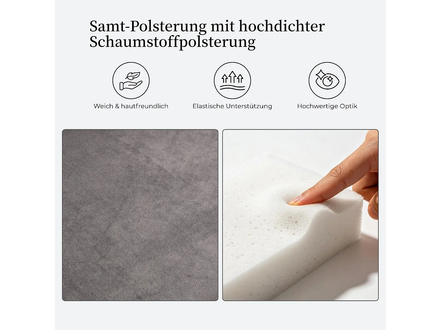 Esszimmerstühle 2er-Set Küchenstuhl Samtbezug, Holzfüße mit Verstellbaren Schrauben, Polsterstuhl mit Ringgriff, Niete und Knopf-Rückenlehne
