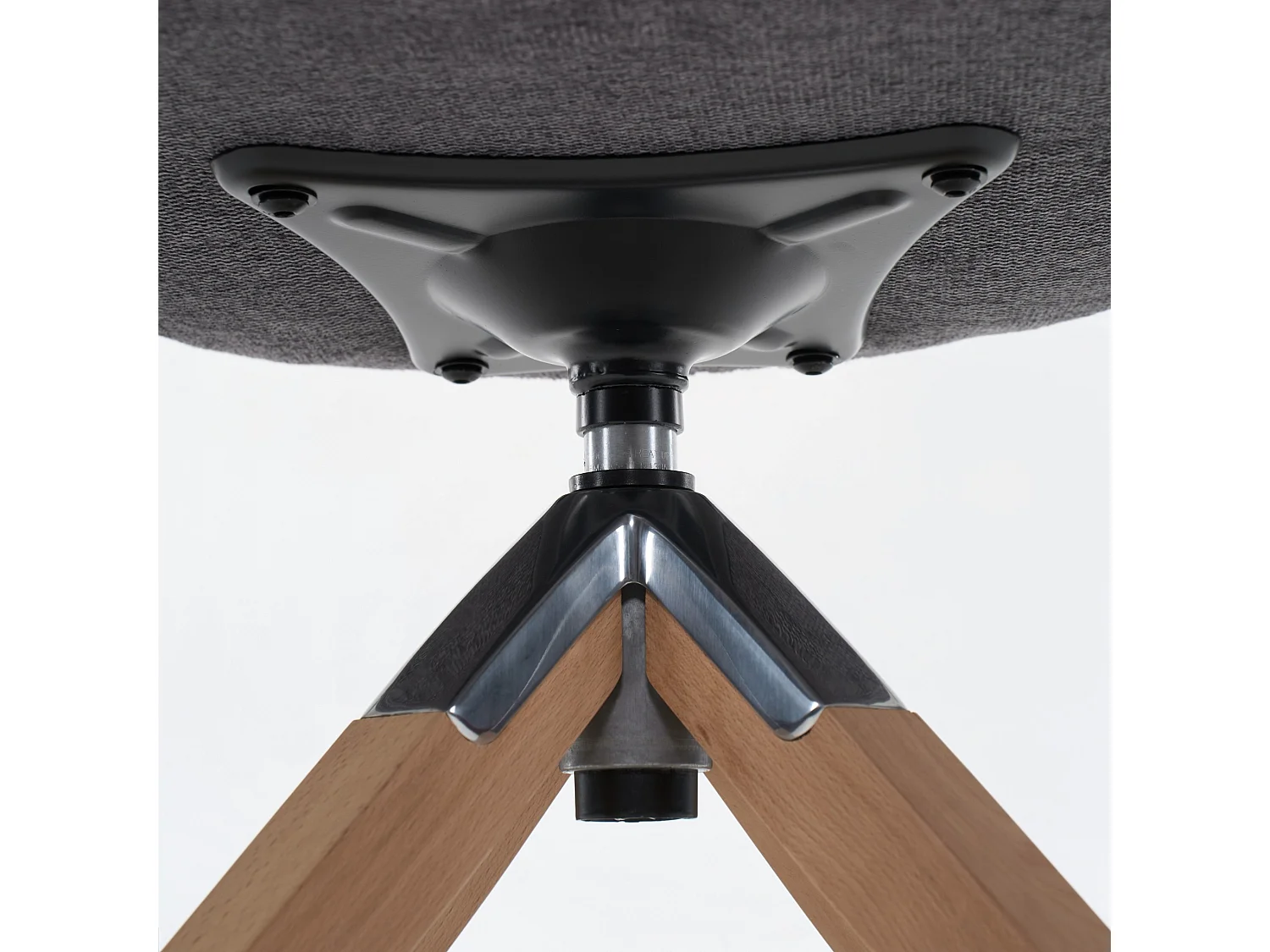 Sillas de comedor giratorias modernas set de 2 con tapizado de tela y patas de haya