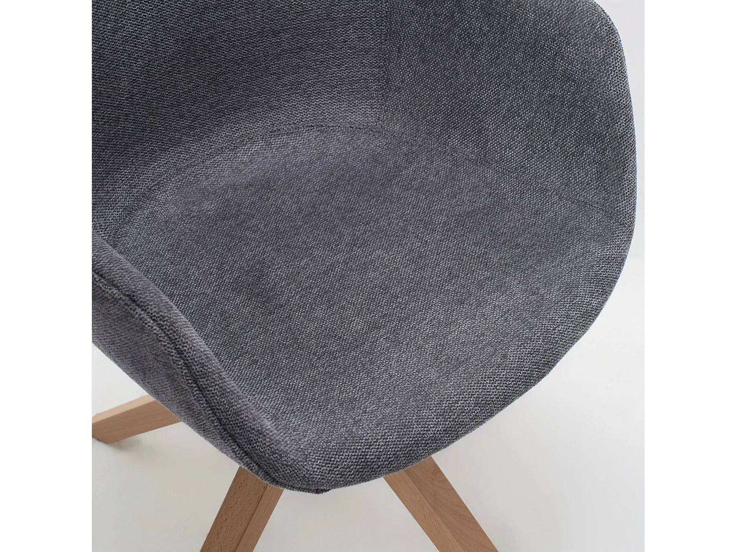 Sillas de comedor giratorias modernas set de 2 con tapizado de tela y patas de haya