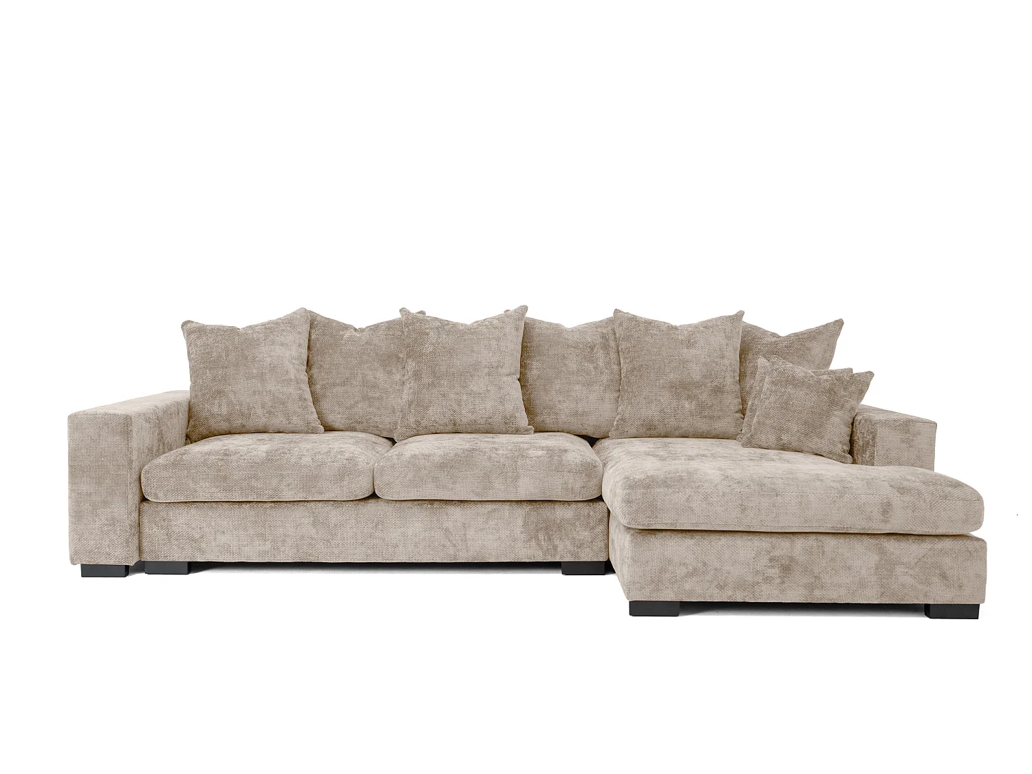 Canapé d'angle Sello L, côté droit, tissu Flow, beige (02)