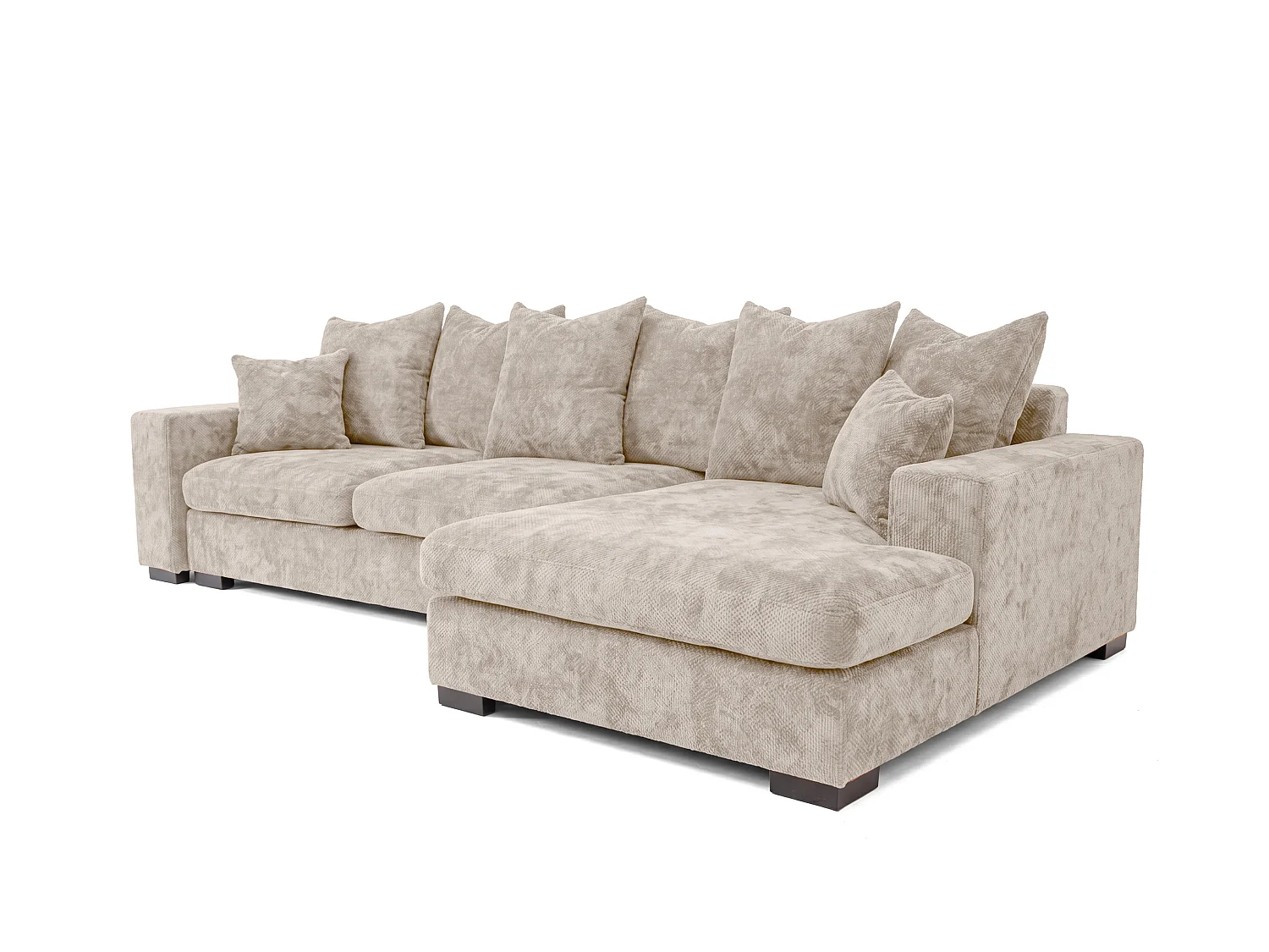 Canapé d'angle Sello L, côté droit, tissu Flow, beige (02)