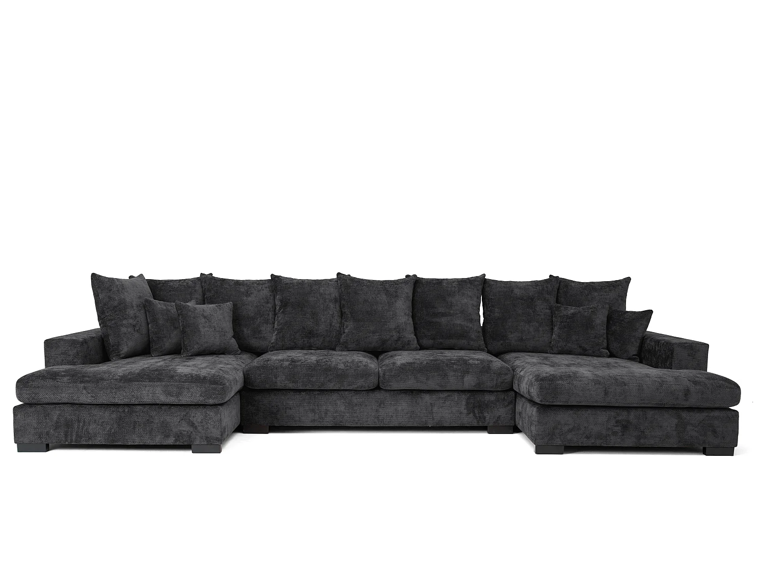 Hoekbank Sello U, Flow-stof, antraciet (21)