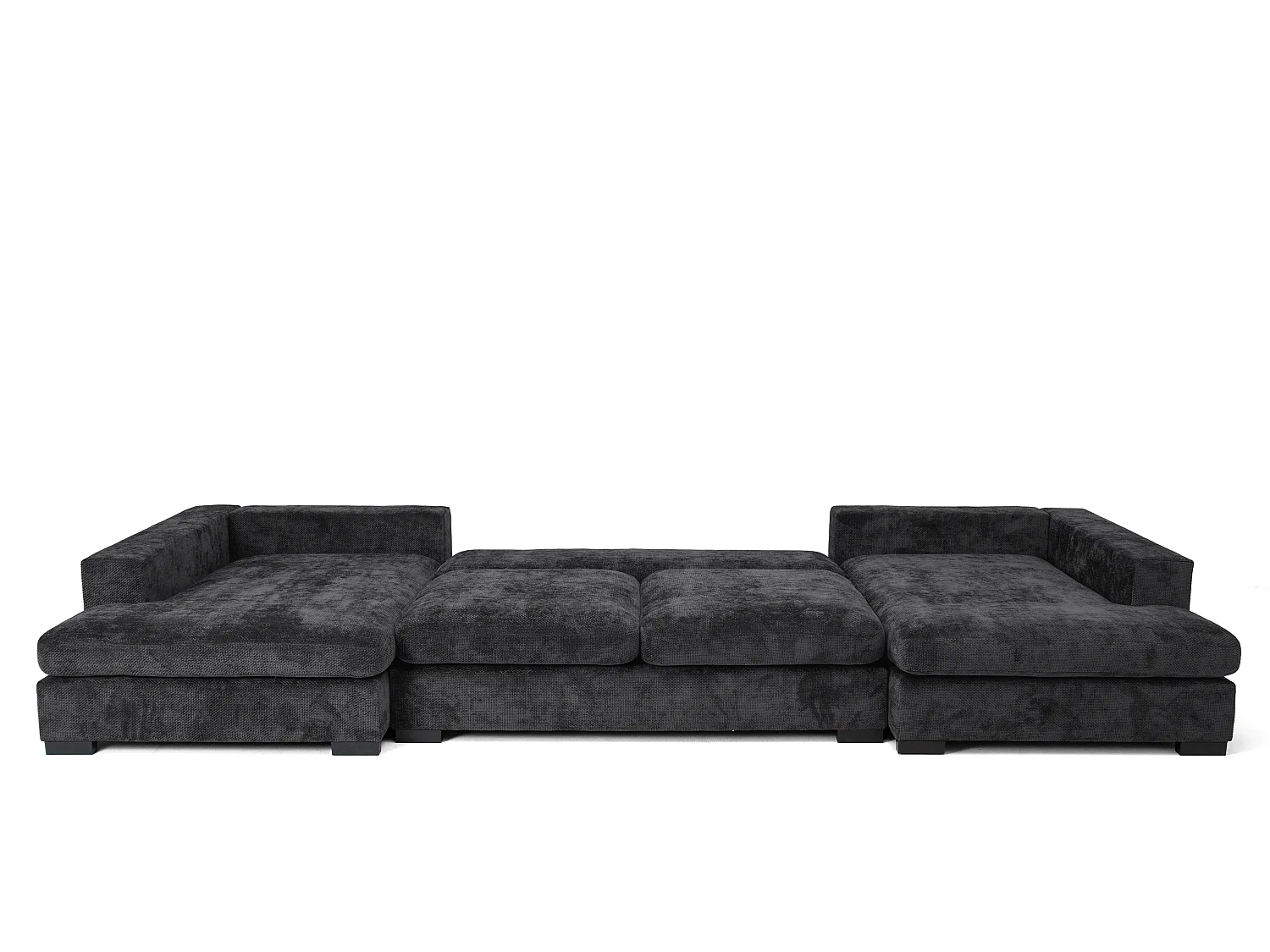 Hoekbank Sello U, Flow-stof, antraciet (21)