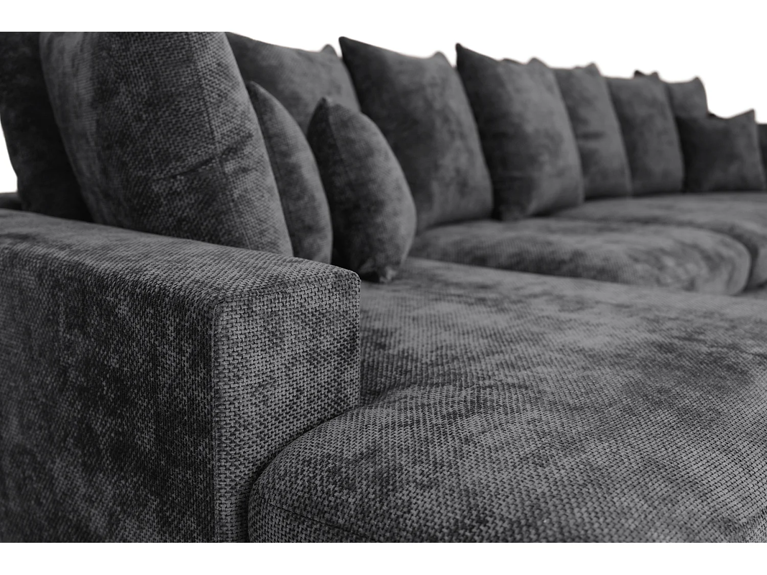 Canapé d'angle Sello L, côté droit, tissu Flow, anthracite (21)