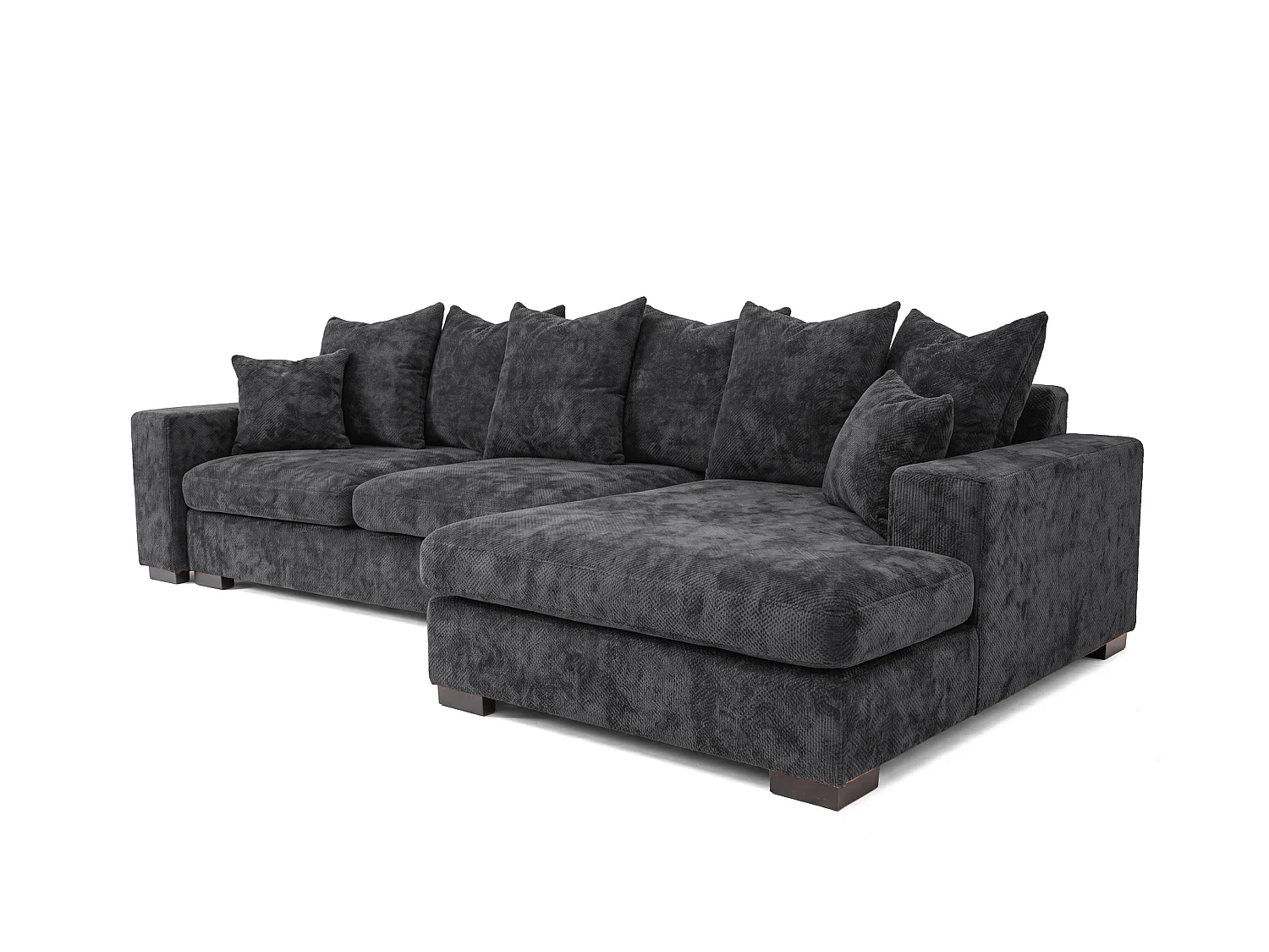 Canapé d'angle Sello L, côté droit, tissu Flow, anthracite (21)