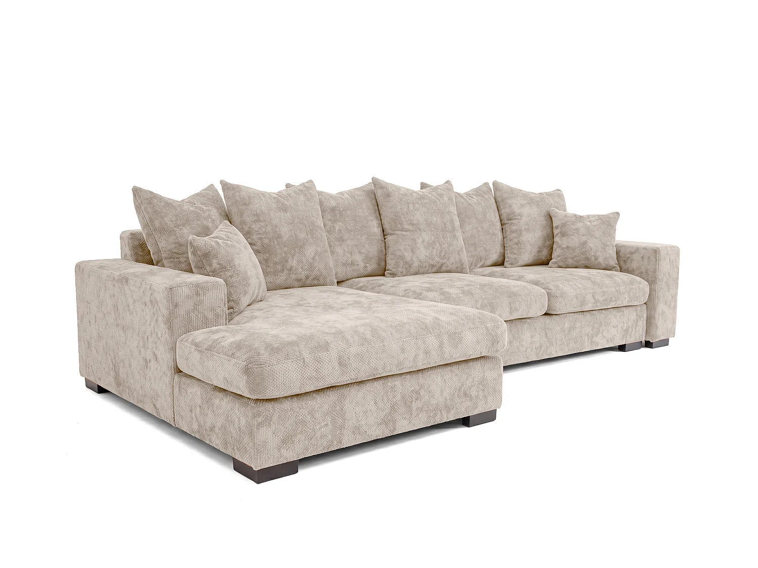 Canapé d'angle Sello L, côté gauche, tissu Flow, beige (02)