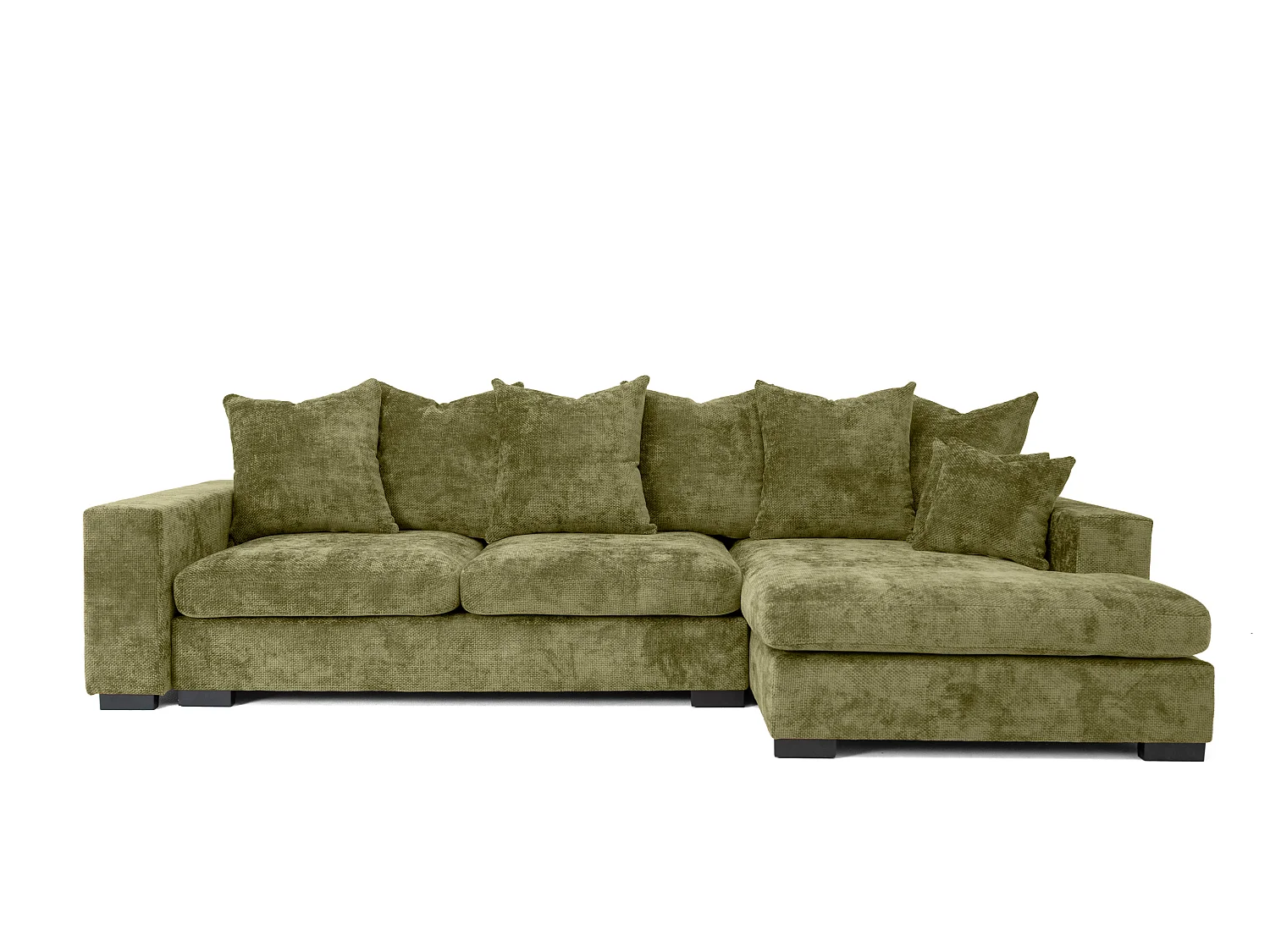 Canapé d'angle Sello L, côté droit, tissu Flow, vert (12)