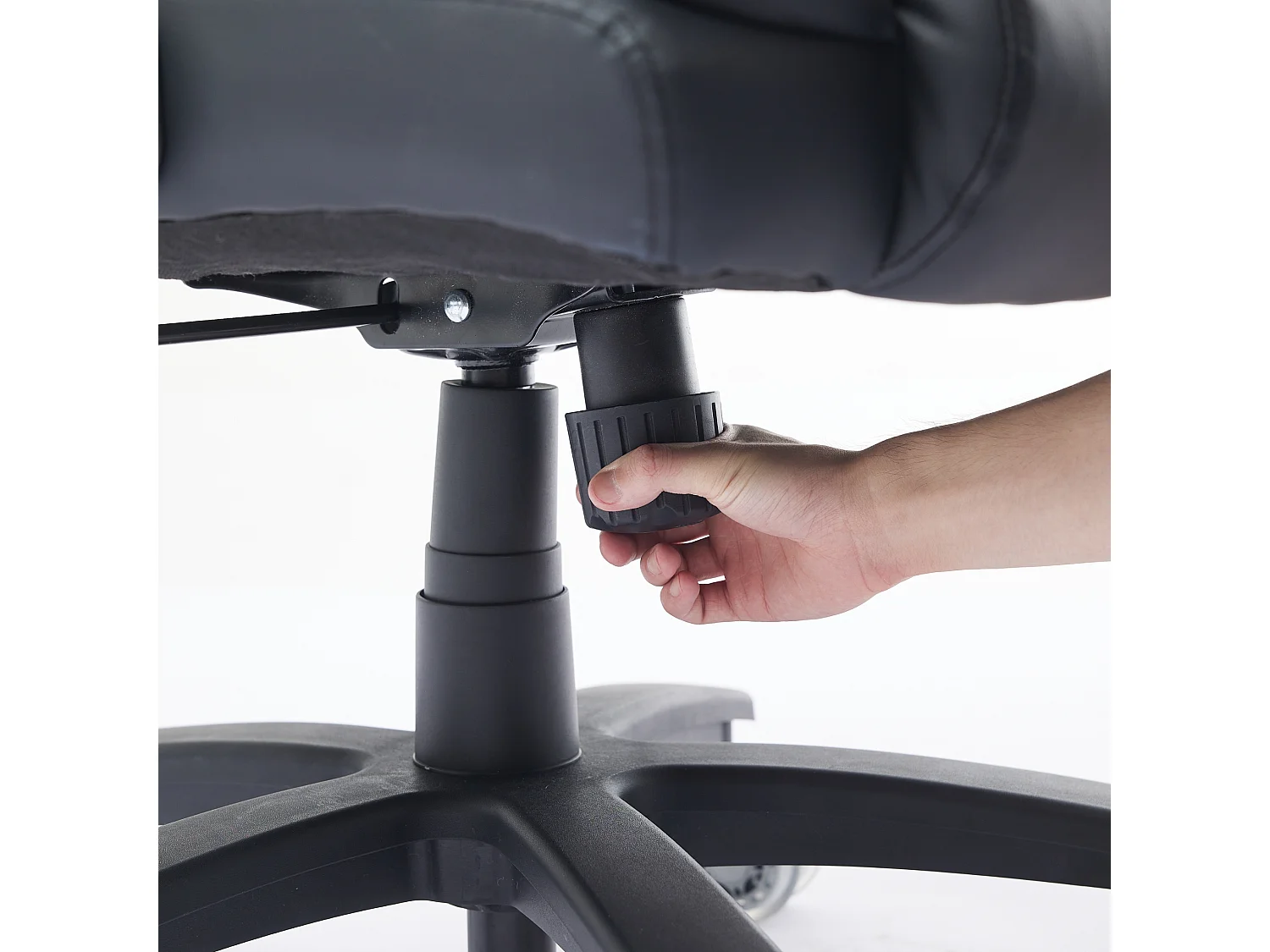 Fauteuil de bureau XXL avec soutien lombaire gonflable, accoudoirs 4D, 230 kg et doubles roulettes