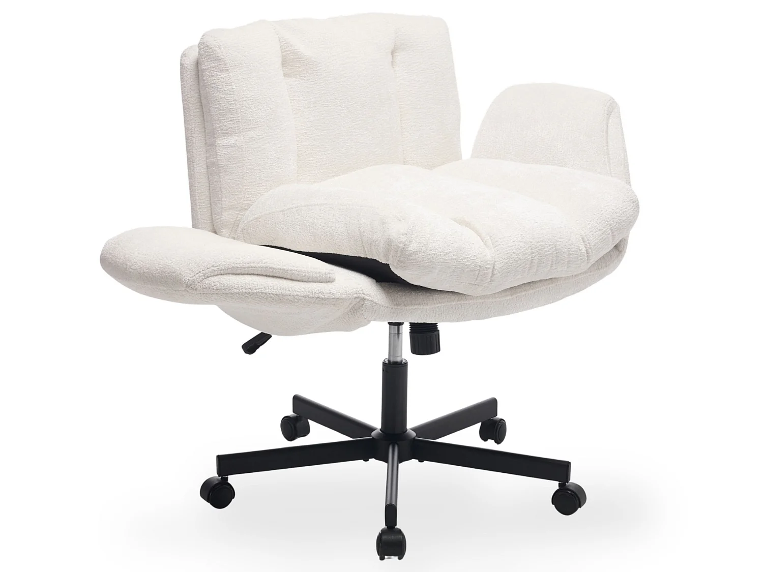Chaise de bureau Cross Legged avec accoudoirs rabattables et assise large