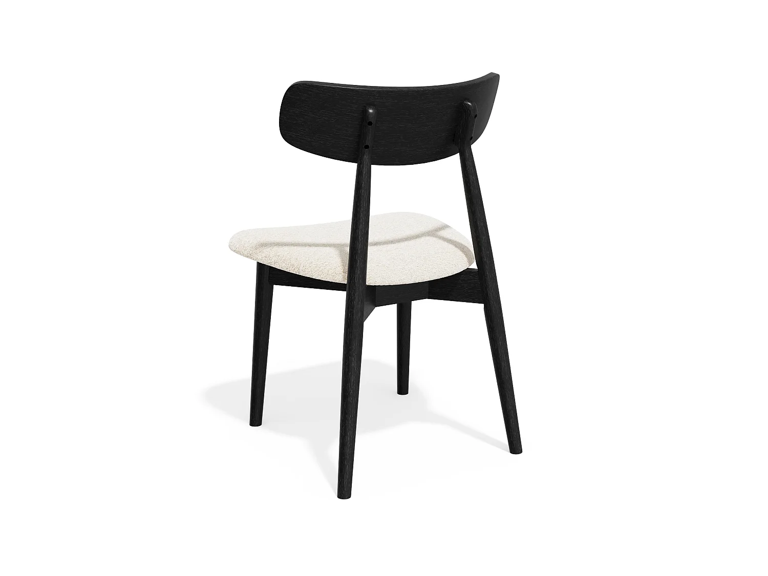 Lot de 2 chaises UGO en bouclette crème