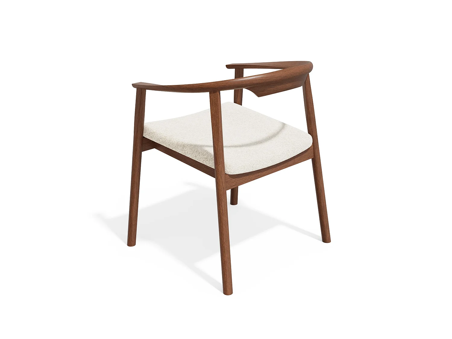 Lot de 2 chaises LARA en bouclette crème