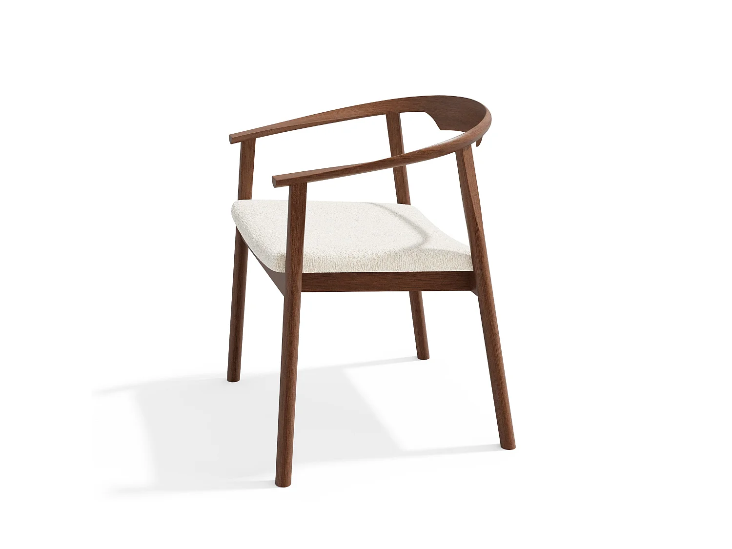 Lot de 2 chaises LARA en bouclette crème
