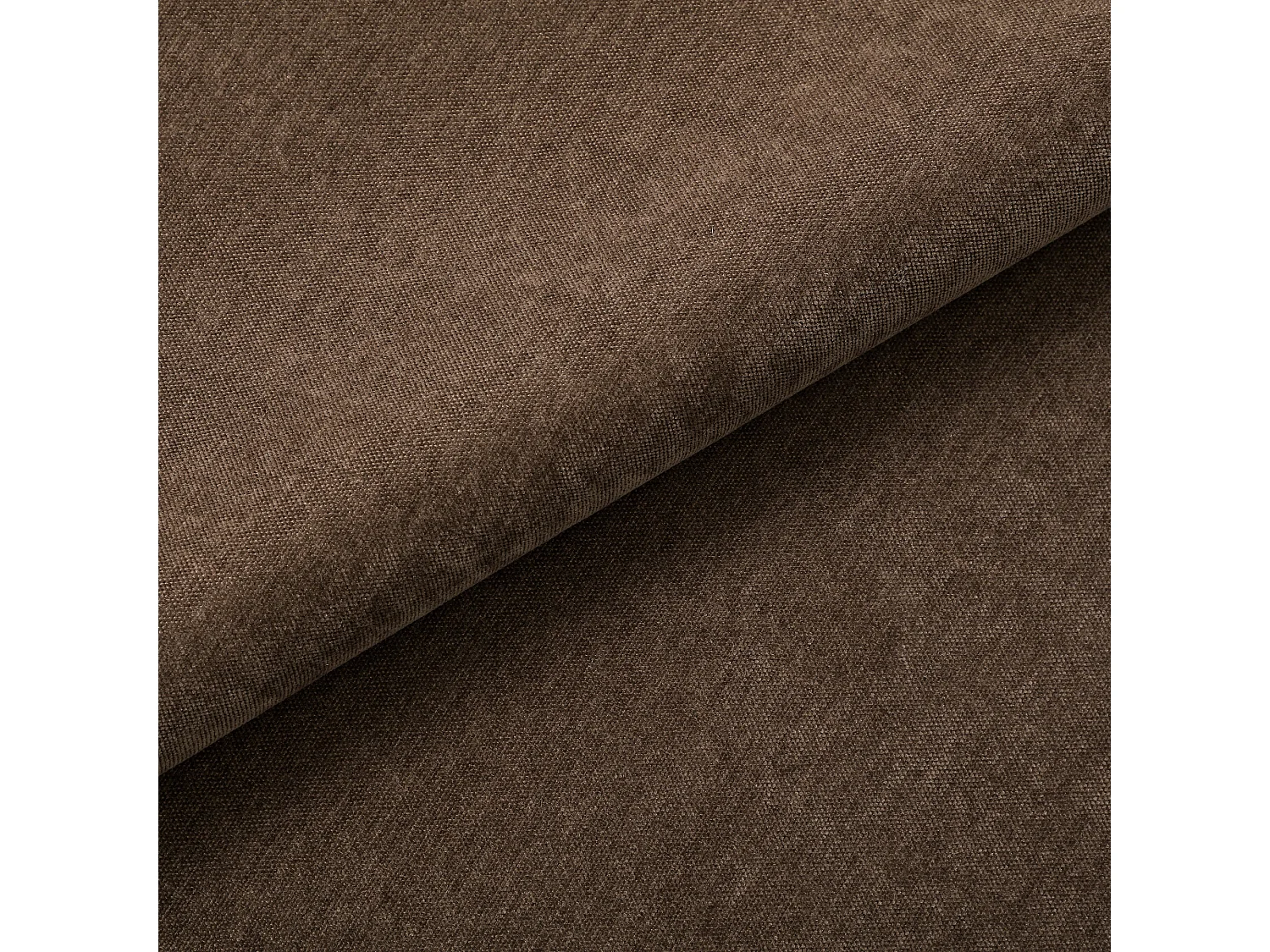 Lot de 2 chaises LINA en tissu tramé toucher doux brun expresso