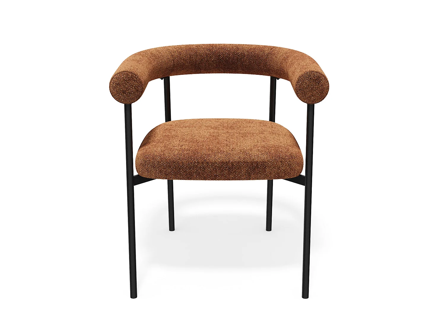 Lot de 2 chaises LOU en velours texturé terracotta