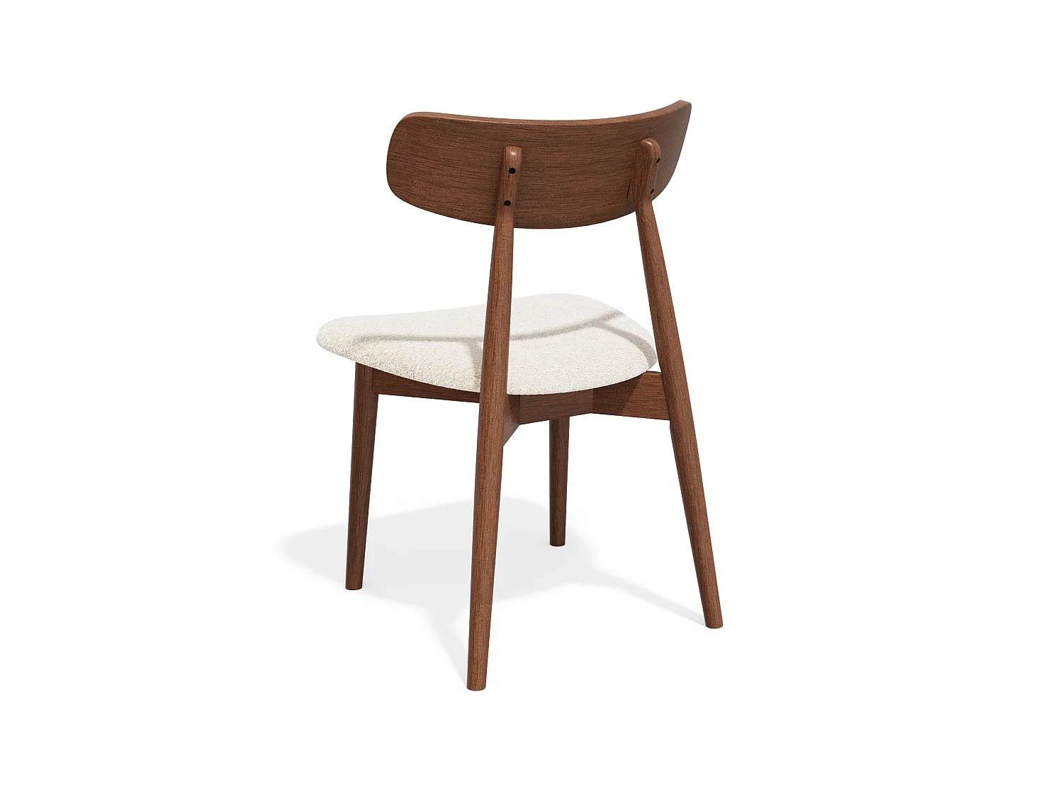 Lot de 2 chaises UGO en bouclette crème