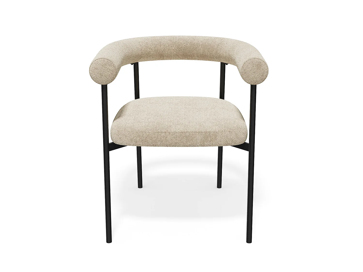 Lot de 2 chaises LOU en velours texturé beige