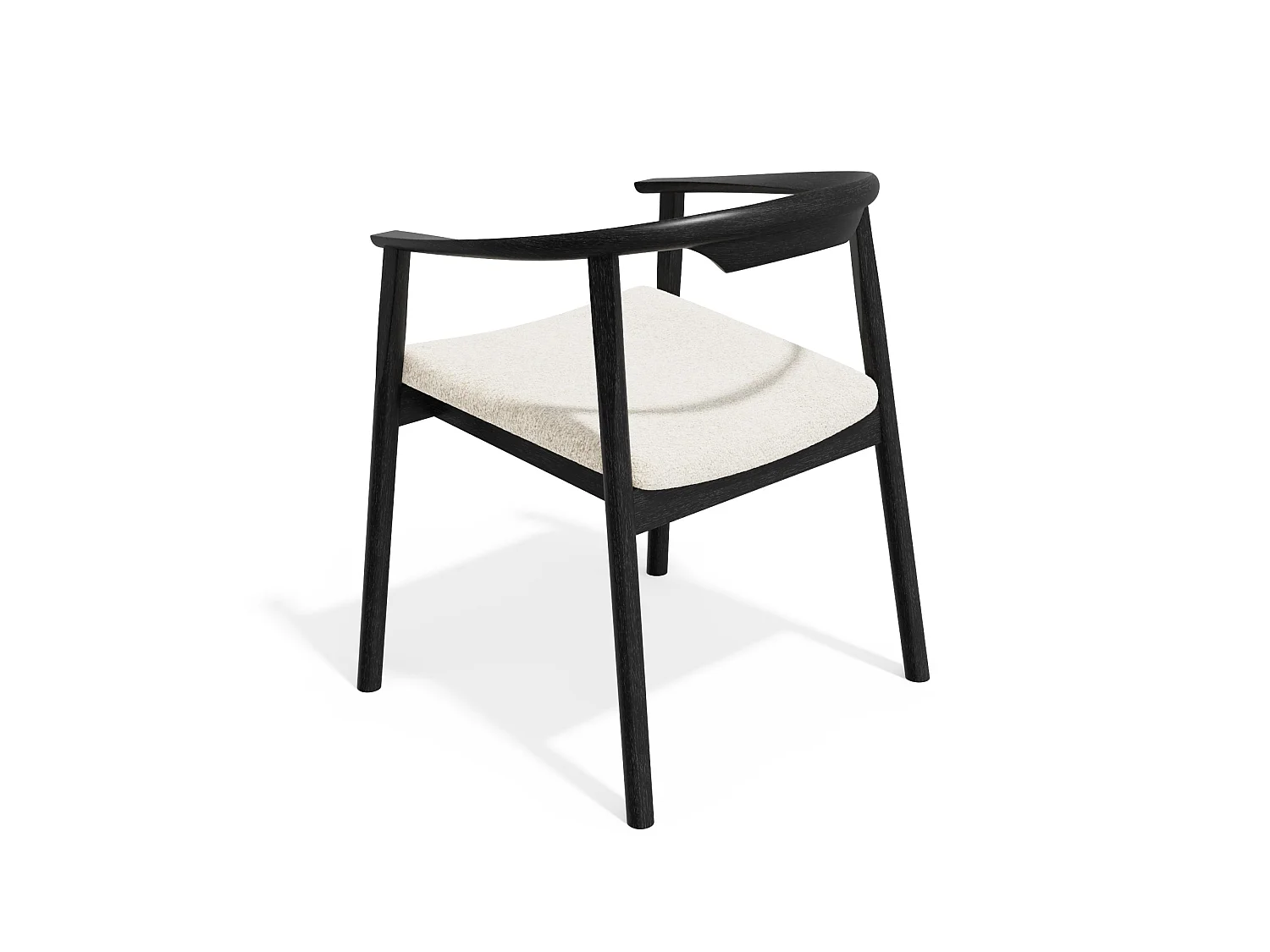Lot de 2 chaises LARA en bouclette crème