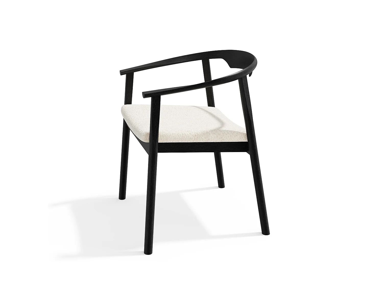 Lot de 2 chaises LARA en bouclette crème
