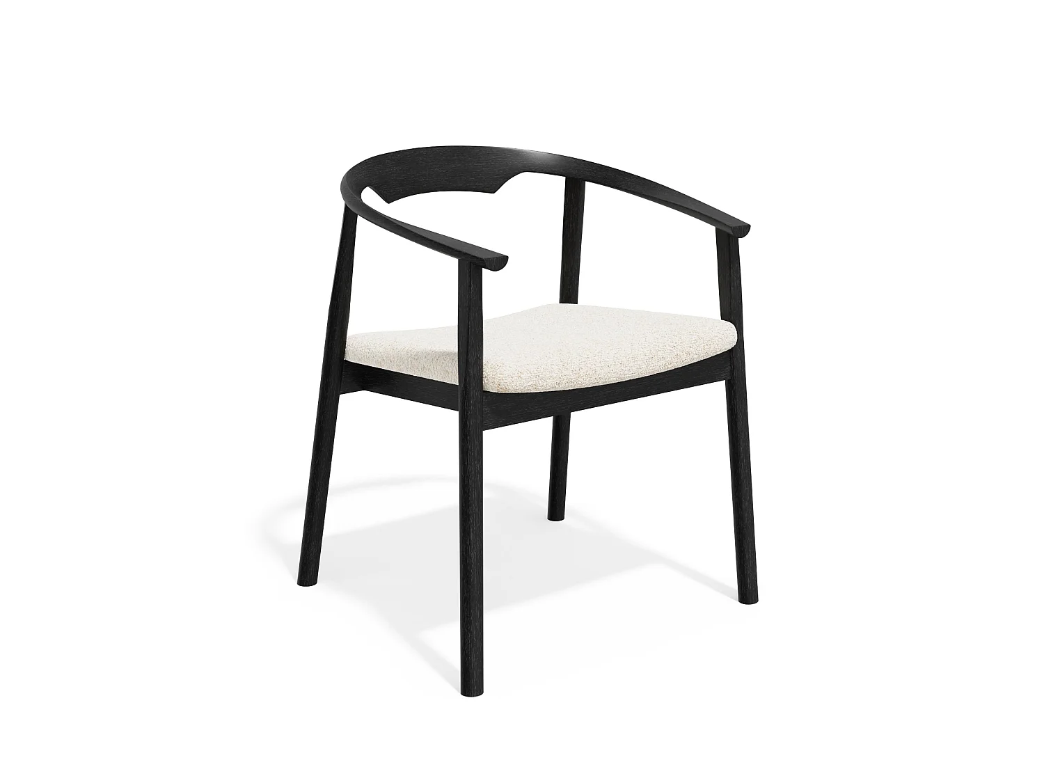 Lot de 2 chaises LARA en bouclette crème