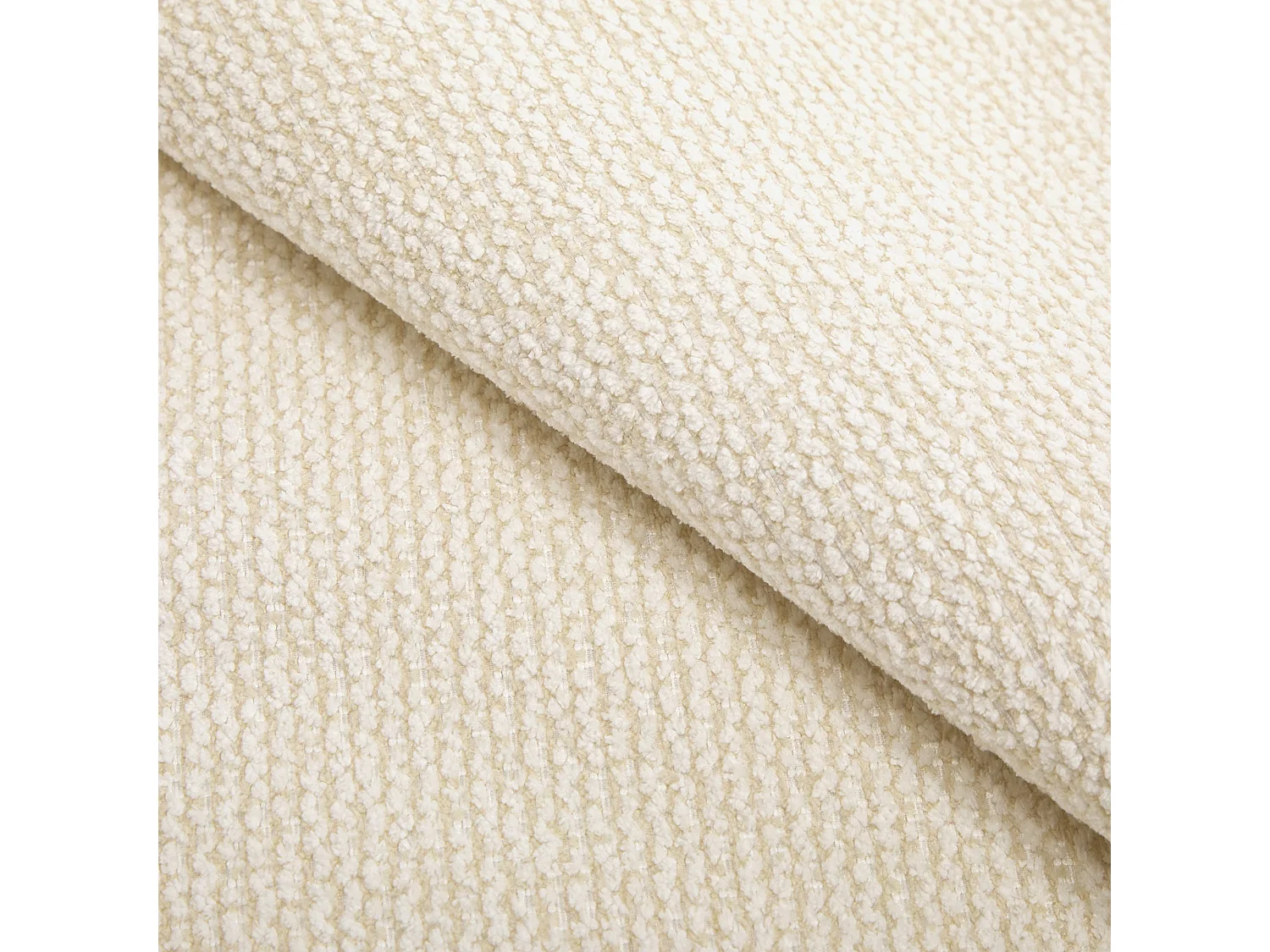 Lot de 2 chaises LINA en velours bouclé crème