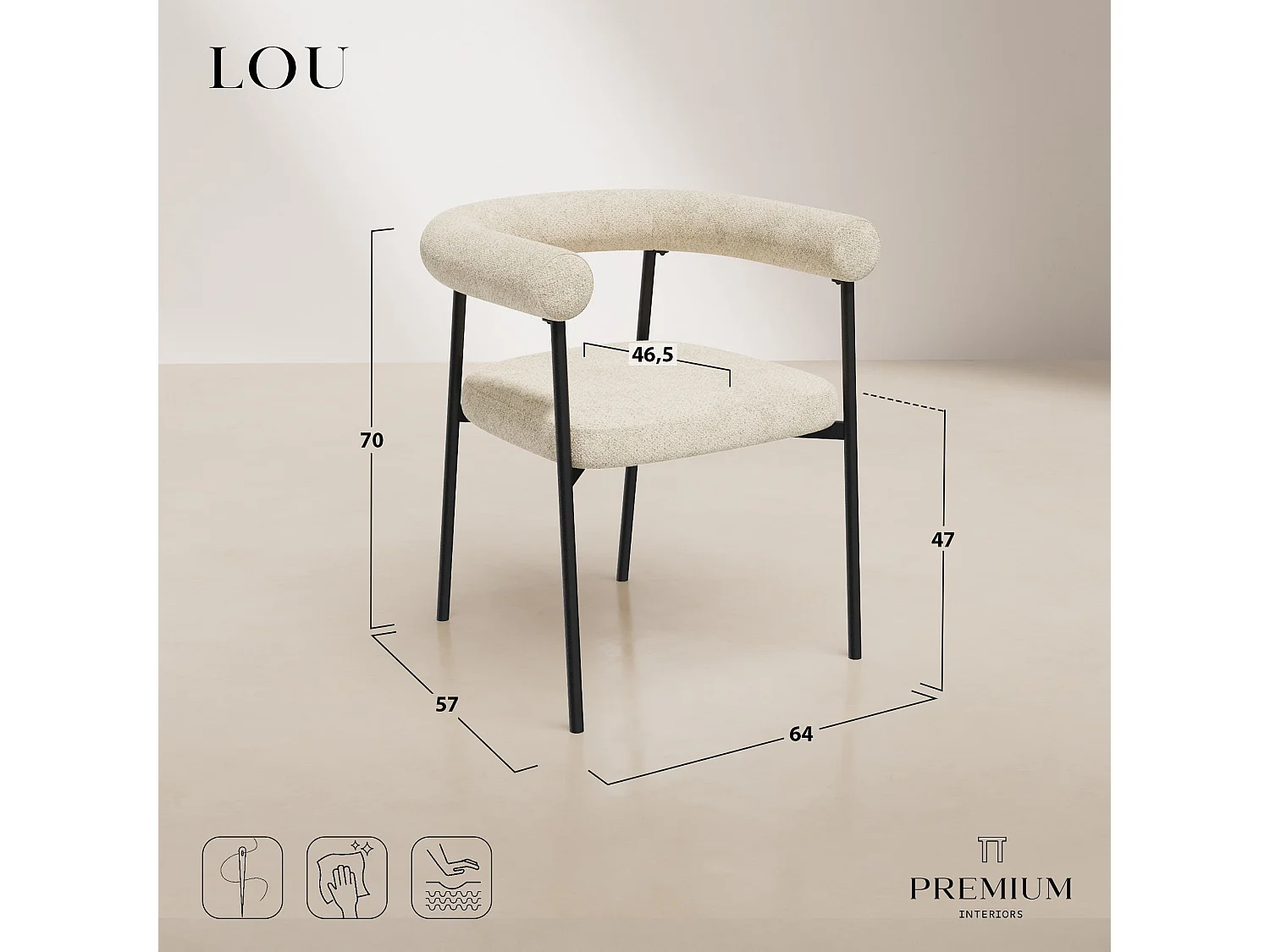 Lot de 2 chaises LOU en velours texturé vert vintage